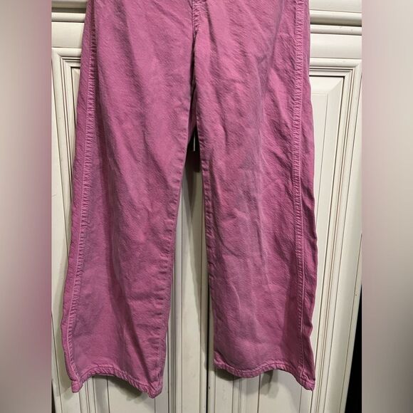Children Zara Girls Corduroy Wide Leg Capri Pants Pink Pastel Wint Sz 9 - Picture 7 of 9